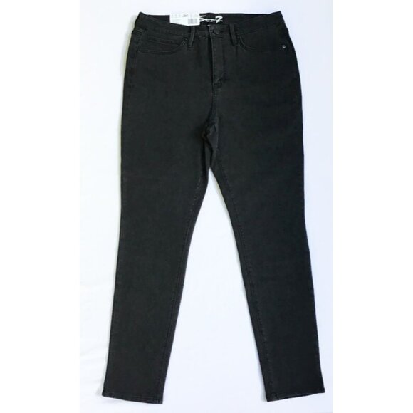 Seven7 Skinny Jeans Women Size 10 Black Denim High Rise Stretch NWT - Picture 5 of 9